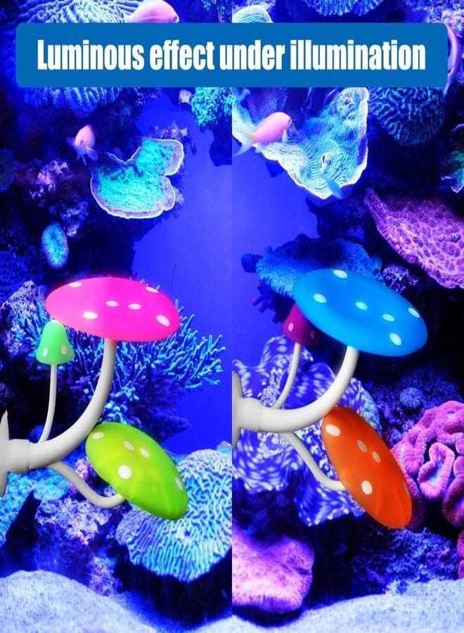VAYINATO® 1 Pcs Glowing Effect Betta Mushroom Hammock Soft Aquarium Rest Bed Fish Breeding Playing Pad with Suction Cup Silicone Ornament Decoration by Petzlifeworld - Image 5